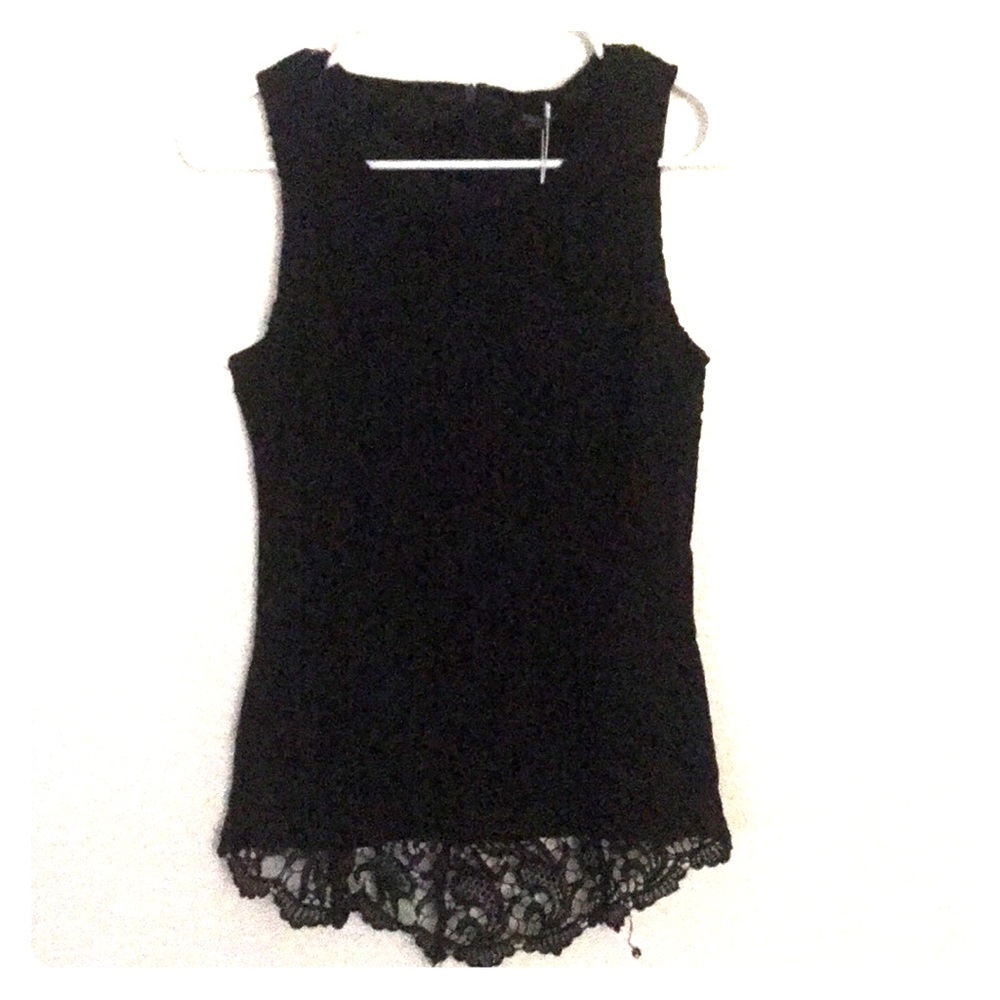 Black Lace Tank Top
